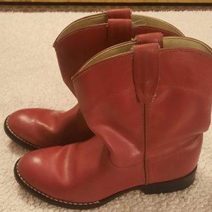 Red Child’s Cowboy Boots Bronco American Made Size 3D